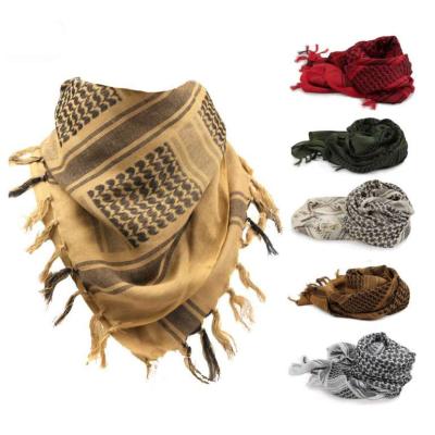 China Hot Sale Arab Popular Square Pretection Outdoor Thickened Head Scarf Camouflage Special Force Soldier Neck Scarf Shawl Multi Colors for sale