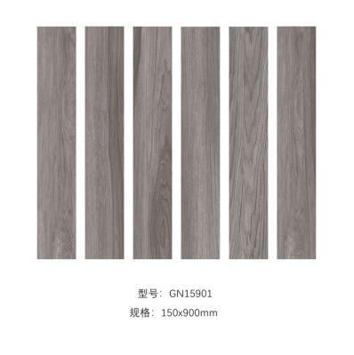 China Rustic Wooden Interior Flooring Tiles 150x900mm Porcelain European Oak Solid Wood Panel Plank Hardwood Tiles for sale