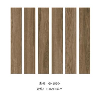 China Rustic Color Wood Grain Tiles 150x900 Mm New Design Raw Wood Tiles Factory Production for sale