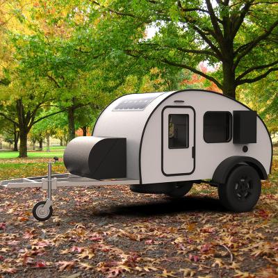 China Mini Travel Trailer Roadon Teardrop 4x4 Trailer Camper Door Teardrop Camper for sale