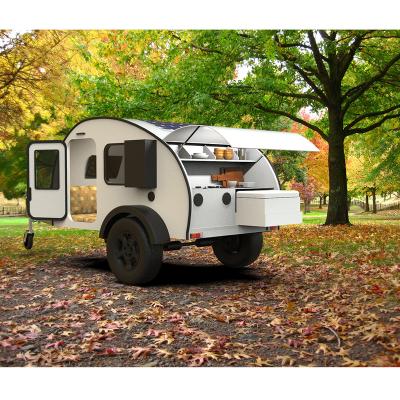 China Travel trailer cheap led small tent light tent load joint front motorhome ripping mini caravan trailer for sale