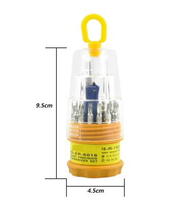 China Household Tool Kit Screwdriver Bs6018 16-In-One High Quality Non Magnetic 6018 Multi Head Screwdriver for sale