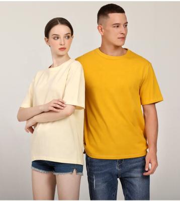 China 270 gsm custom logo t-shirt plain color men's t-shirts anti-shrink high quality 100% cotton for sale