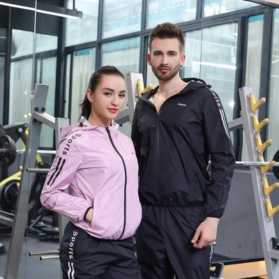 China Custom logo 8XL home workout fitness sauna suit for couples bodybuilding outdoor fitness slimming sauna sweat suit for sale