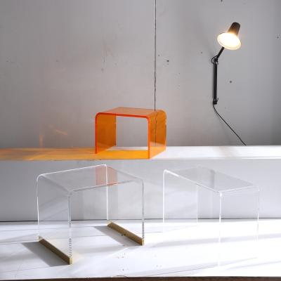 China Transparent Stool (Other) Adjustable Acrylic Rectangular Stool Stool for sale