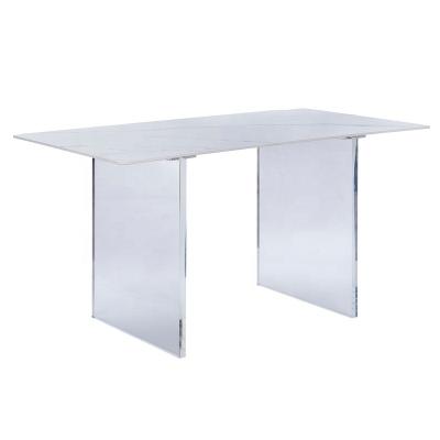 China Adjustable Acrylic Rectangular Dining Table Rock Dining Table White Desk (Other) for sale