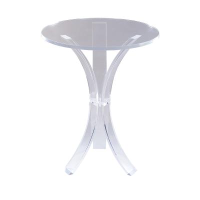 China Convertible Acrylic Acrylic Side Transparent Circle Table Small End End Table for sale