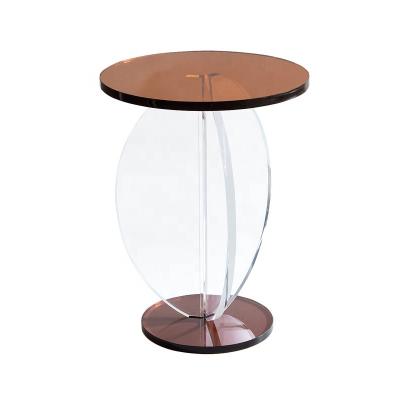 China Acrylic End Table Convertible Around Table Sofa Side Table for sale