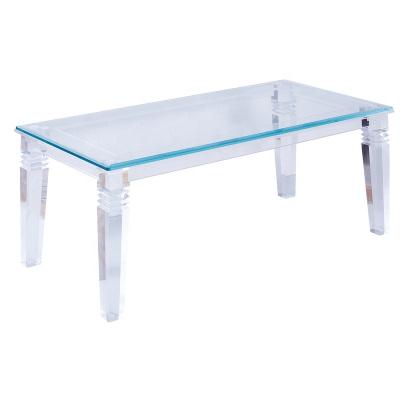 China (Other) Adjustable acrylic coffee table transparent rectangle coffee table for sale