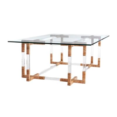 China Simplicity Convertible Acrylic Modern Transparent Side Table Plexiglass Table Plastic End Coffee Table for sale