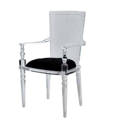 China High End Transparent Tufted Acrylic Chair Dining Armchair for sale