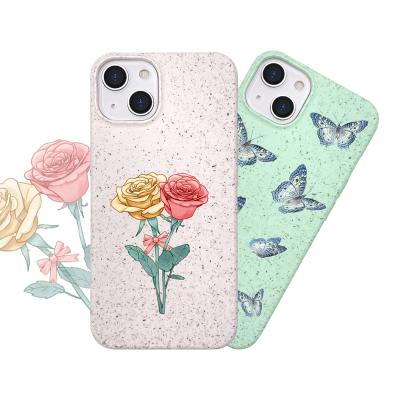 China TENCHEN New Arrival 100% Biodegradable Phone Case PLA Compostable Full Phone Cover For iPhone 13 for sale