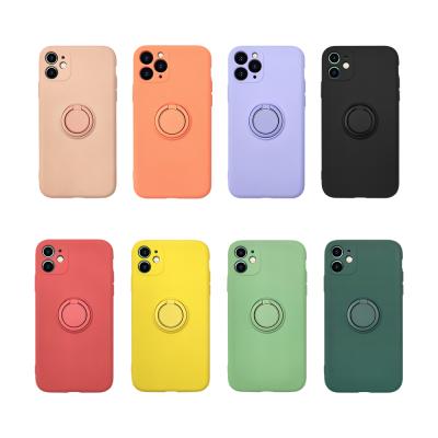 China Hot Selling Anti-scratch Tenchen Silicone TPU Phone Case With Ring Holder Phone Case For iPhone 12 12 pro for sale