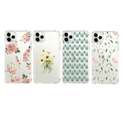 China Anti Scratch Anti-fall TENCHEN Clear Transparent Shockproof PC TPU Hybrid Cell Phone Case for sale