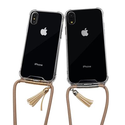 China Smart Phone Case with Lanyard/Rope/Strap Cross - Body Necklace Phone Case for iPhone Case with Tassel Pendants for sale