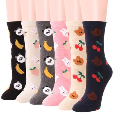 China Cotton Breathable Breathable Sweat-absorbency Woman Knock Funny Cute Women Socks Set for sale