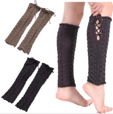 China New Design Spandex/Polyester/Cotton Women Winter Accessories Foot Knitted Bandage High Quality Warm Socks Legging for sale