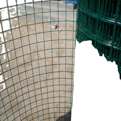 China Plain Weave PVC Coated Welded Wire Mesh Fencing Green 1/2 x 1/2 Mesh Hole for sale