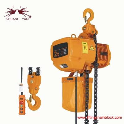 China 2 Ton / 19.6kN Switch-controlled or remote-Controlled Electric Chain Hoisting Equipment 220V-440V for sale