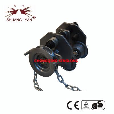 China 2 Tonne 3M Hand Chain Operated übersetzte Träger-Laufkatze zu verkaufen