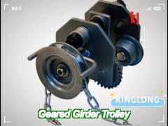 2 ton 3m hand chain operated geared girder trolley