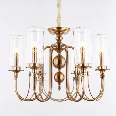 China Vintage Hotel Decorative Clear Glass Chandelier Pendant Light for sale