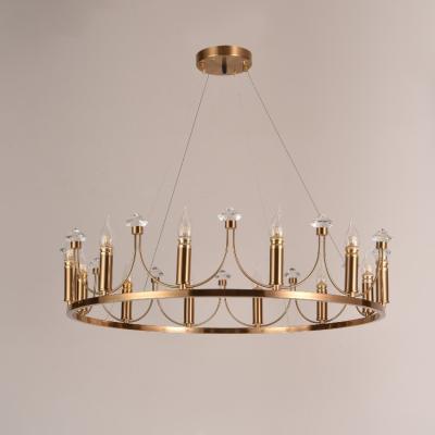 China Modern High Quality Light Ceiling Chandelier Hotel Project Coppyer Plating Luxury Indoor Classic Pendant Lamp for sale