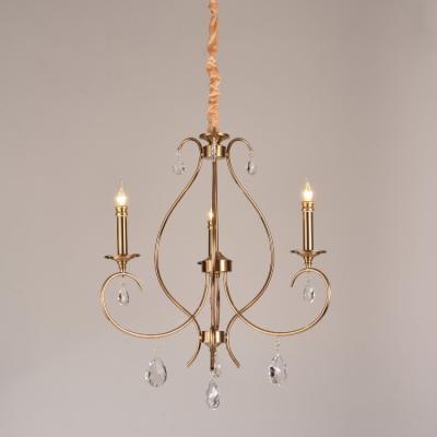 China Modern Crystal Copper Staircase Lights New Product Iron Pendant Chandeliers for sale