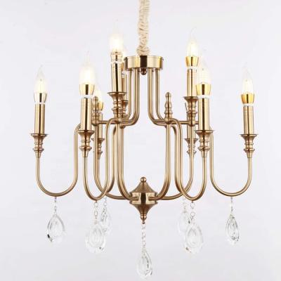 China Vintage Style Exquisite Multi Head Crystal Chandelier for sale