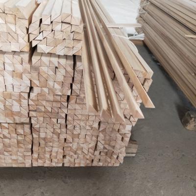 China Create Chamfered Edge To Protect Corner Triangle Molding Chamfer Strip Wood Paulownia For Material Building for sale