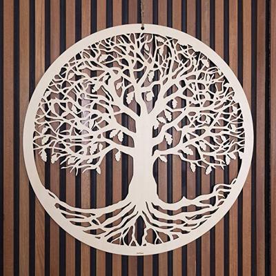 China Spiritual Tree of Life Wall Art Yoga Decor Wooden Geometry Decor Customizable Sacred Meditation Art of Life Wall Decor Symbol for sale