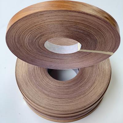 China Factory supply veneer dark edging MDF eco-friendly wallnut edge veneer for sale