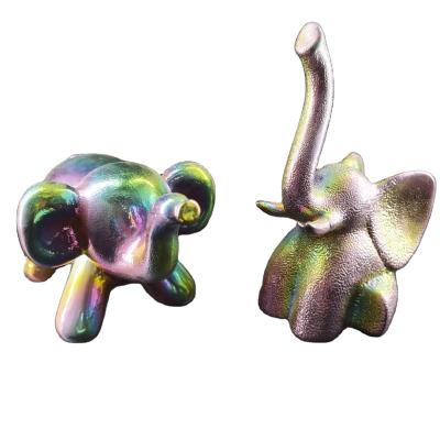 China Europe Antique Colors Ceramic Elephant Figurine For Home Decor Europe Style Gift for sale