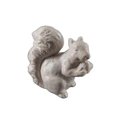 China Europe Ceramic White Squirrels Folk Handmade OEM Customized Europe Art Style Living Room Gift for sale