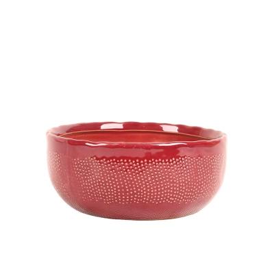 China Docarative Logo Style Modern Small Eco-Friendly Garden Tree Planter Flower Pot Customized Red Biodegradable for sale