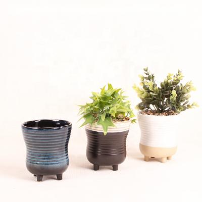 China Small Docarative Modern Eco-Friendly Garden Tree Planter Flower Pot Logo Style Modern Customized Biodegradable Plastic Elegant Green for sale