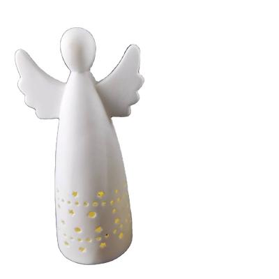 China Europe Ceramic Angel With Decor Electronic Design Tableware Lamp Europe Style Creative Luxury Gift for sale