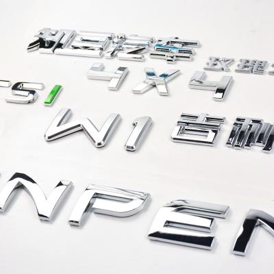 China Matte Windshield Stickers Letter 3d Car Accessories Alphabet Sign Car Badge Automobile Symbols Car Logo Stickers Design Logo for sale