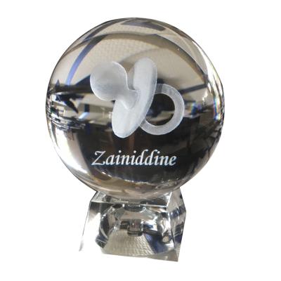 China China Wholesale Small Pacifier Crystal Ball With Cut Out Glass Ball for sale