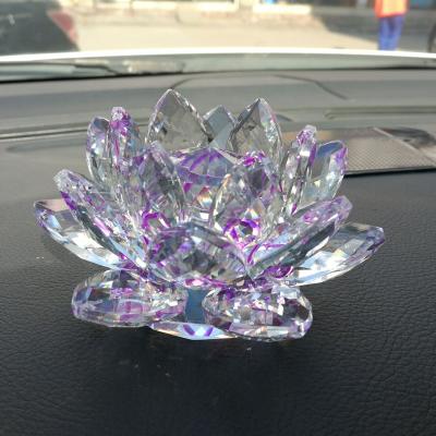 China Beautiful China crystal lotus for car or home decoration for sale