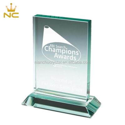 China China Clear Vertical Rectangle Shields Blank Glass Award For Corporated Naming Ceremony Gifts for sale