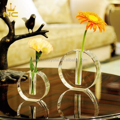 China Staff Gifts From China Cheap Clear Round Crystal Vases For Weddings Centerpieces Company for sale