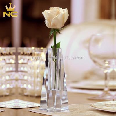 China China Crystal Glass Flower Vase For Simple Clear Cheap Wedding Artwork Flower Arrangements for sale