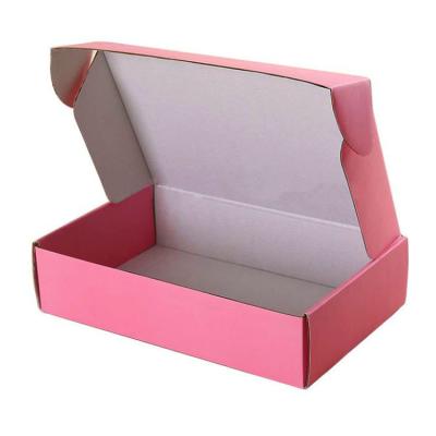 China Recycled Materials Lace Corrugated Self Lock Cardboard Paper Box Hair Extensions Skin Care Cosmetics Product Packaging Custom Shipping Carton for sale