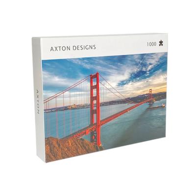 China Cartoon Toy Best Holiday Gift 1000 piece golden gate bridge adult children puzzle for sale