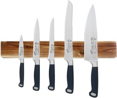 China 17 inch magnetic knife strip made of sustainable maoyuan acacia wood for sale