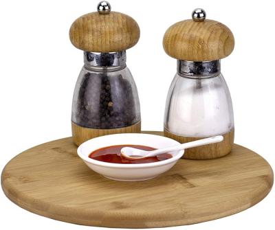 China Sustainable Easy To Clean Multiple Purposes Round Lazy Susan Bamboo Spice Turntable for sale