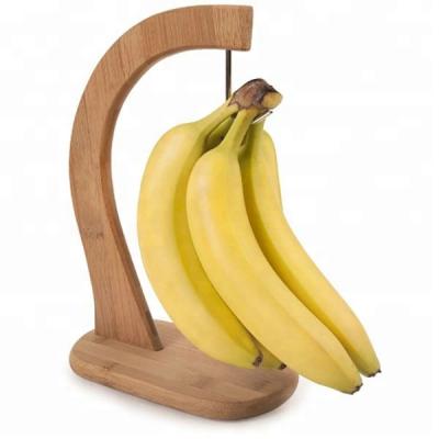 China Sustainable Bamboo Banana Hook Rack Hanger for sale