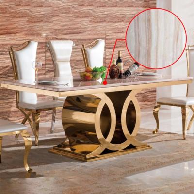 China Hot Sale Modern Dining Room Furniture Luxury Dining Tables Sets 8 10 Chairs, Marble Dining Table Set Modern for sale