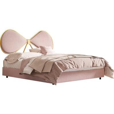 China Adjustable (Size) Butterfly Bedroom Furniture Set Beds For Girls Rosette Twin Bed Sets Romantic Wedding Bed for sale